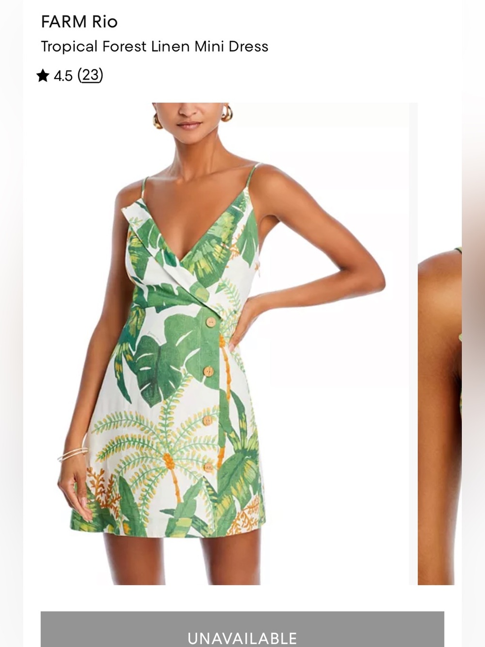 FARM Rio
Tropical Forest Linen Mini Dress